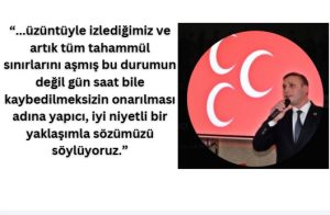 “ARTIK HAL; BİR ŞEREF MESELESİ HALİDİR”