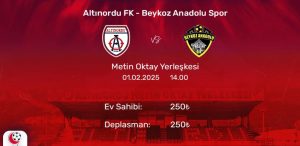 ALTINORDU-BEYKOZ KARŞILAŞMASI CANLI YAYINLANACAK